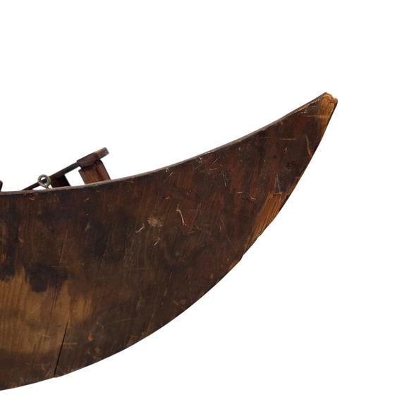 Vintage MCM Hand Made Crescent Moon Stair Step Wood Wall Shelf Celestial Decor - Picture 4 of 12